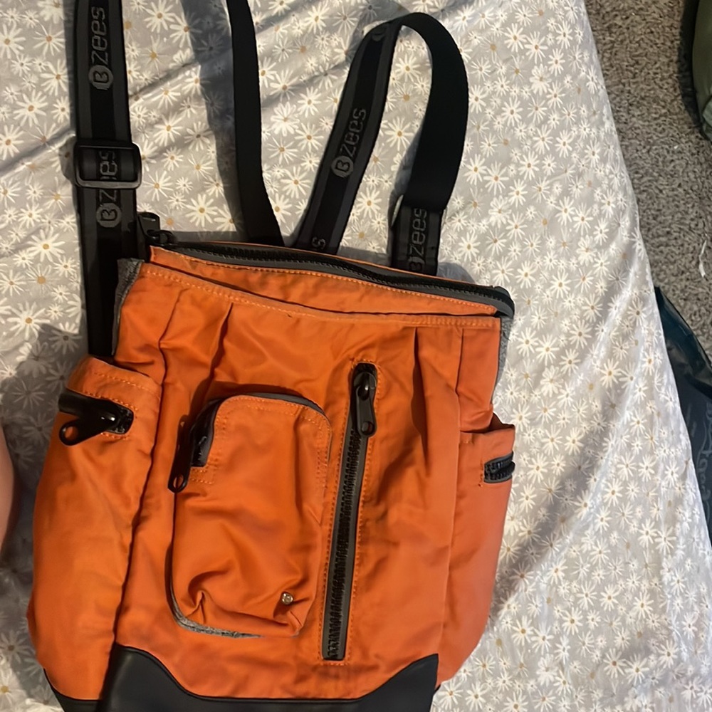 Bzees orange backpack bag purse sports